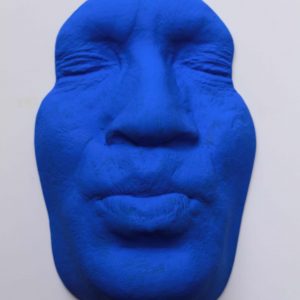Blue IKB Kiss 11x7cms  50 Euros