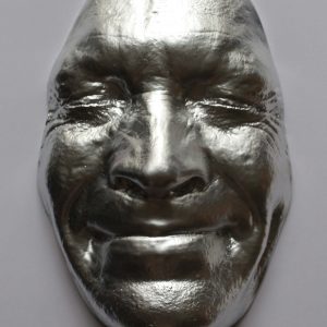 Silver effect Smile 19x12cms