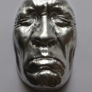 Silver effect Sadness 19x12cms